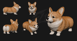 Cute Corgi 3d model