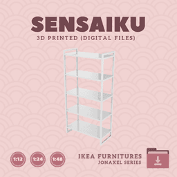 Miniature Replica 16. JONAXEL Shelf unit for Miniature Dollhouse - IKEA - 3D Print Instant Download 3d model