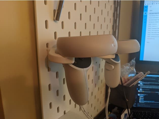 Quest 2 Ikea pegboard controller wall mount 3d model