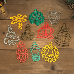 Christmas Ornaments - Linework - 2024 3d model