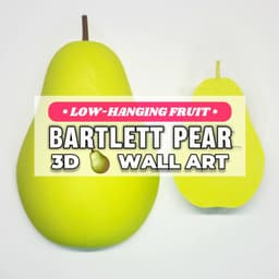 Jumbo Bartlett Pear Decorative Pop-Out 3D Wall Art :: The 'Low-Hanging Fruit' Collection 3d model