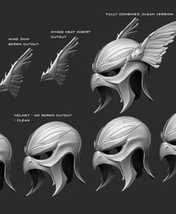 Hawkman helmet 3d model