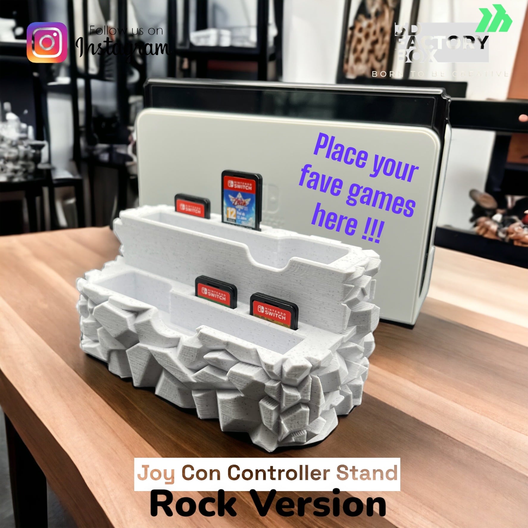 Stone Stand for Nintendo Switch JoyCons 3d model
