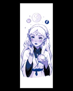 Anime Style Depiction of a Young Fortune Teller - Set of 3 Bookmarks 3d model