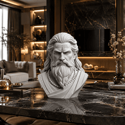 Wise Sage Bust STL | Spiritual Guru Statue | Mythological Master Sculpture 3d model