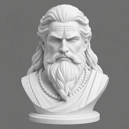 Wise Sage Bust STL | Spiritual Guru Statue | Mythological Master Sculpture 3d model