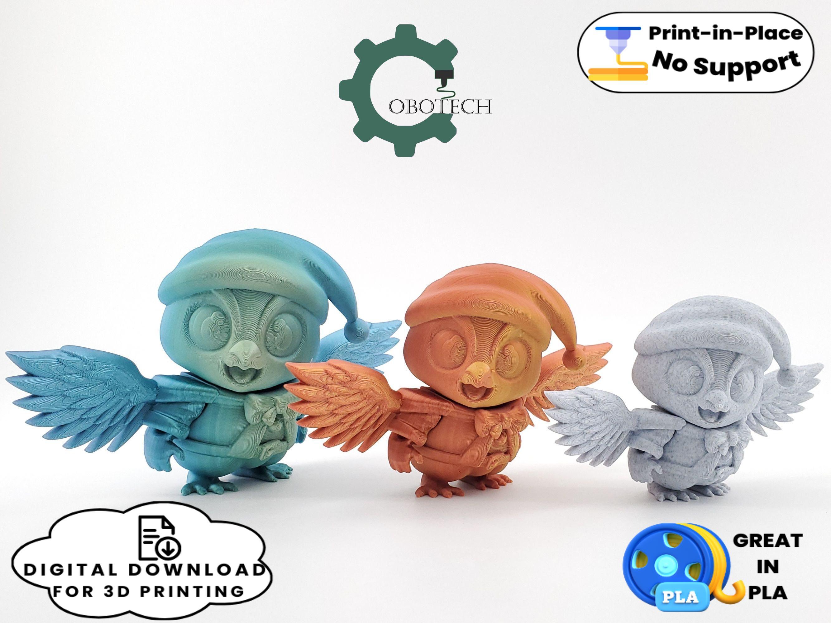Cobotech Articulated Owl Santa 3d model
