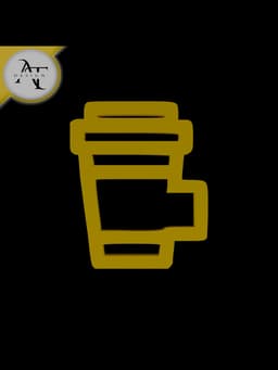 Simple Coffee Cup Symbol - 2D Art 3d model