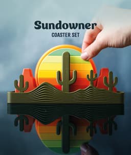 Sundowner Coaster Set 3d model