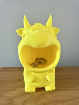 Cute Big Mouth Cow Keys Bowls 3d model