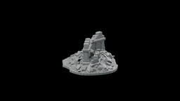 Broken Siege Rampart STL - Printable D&D Tabletop Terrain 3d model