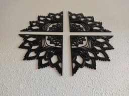Four-piece mandala wallart 3d model