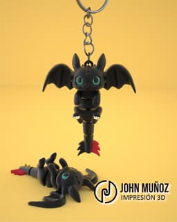 Toothless - Articulated Version & Keychain 3d model