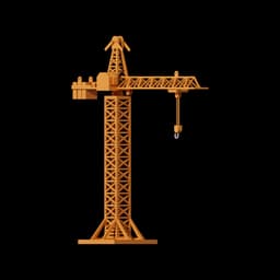 3D Printable Construction Crane – Detailed Industrial Model for Display & Projects 3d model