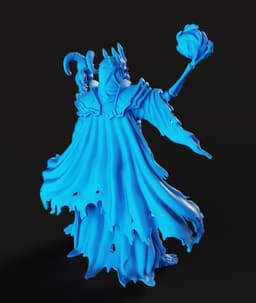 Lich King STL | Fantasy Figure 3D Print | Undead Mage 3d model