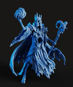 Lich King STL | Fantasy Figure 3D Print | Undead Mage 3d model