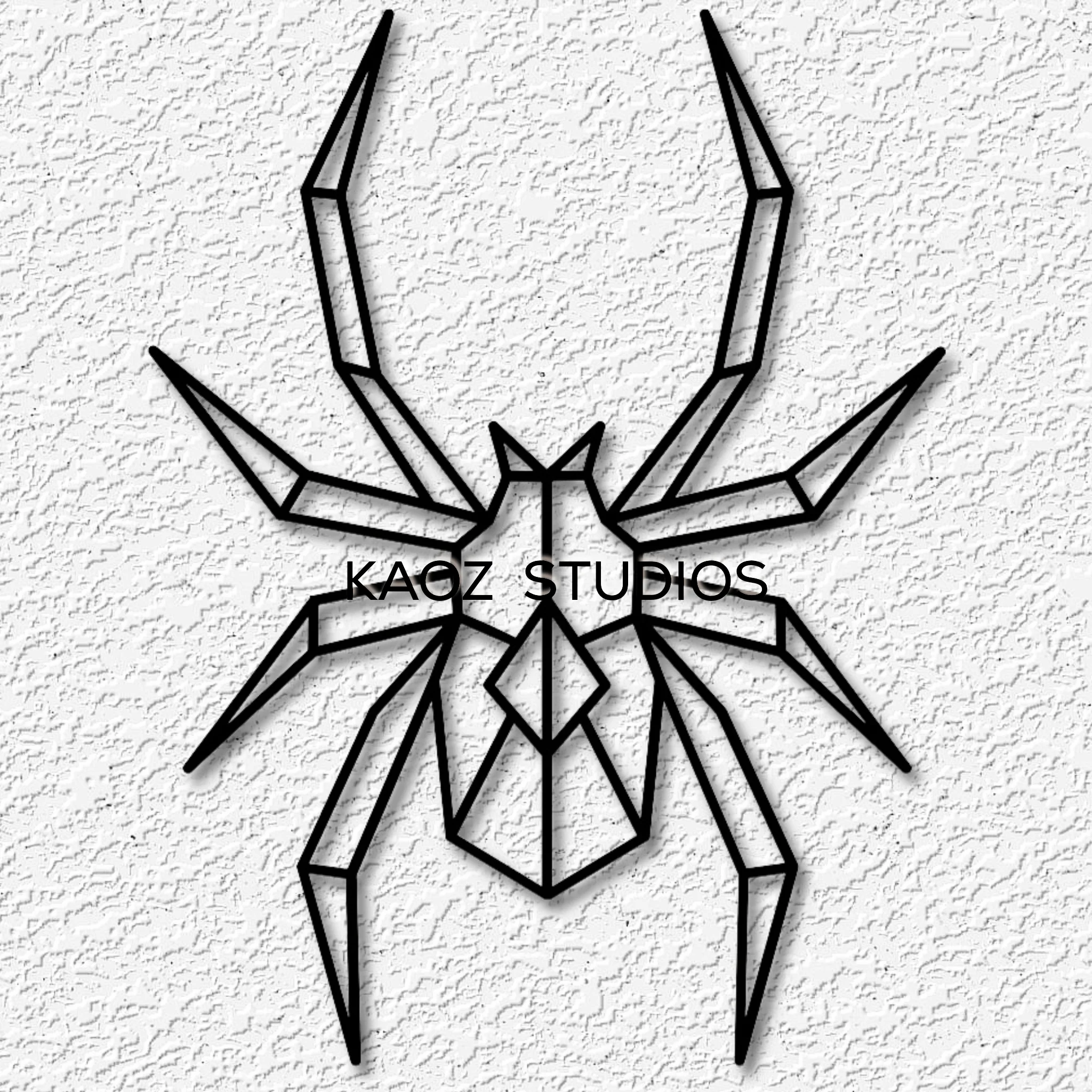 Geometric Spider wall art low poly spider wall decor 3d model