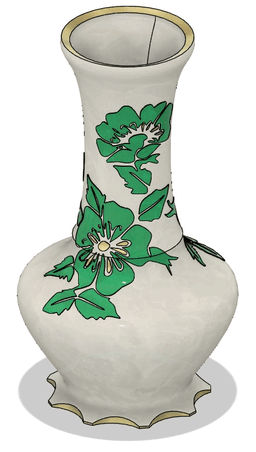 Victorian Display Stand and Vase 3d model