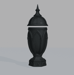 Slim Gothic Urn – Decorative Lidded Vase for Dark Home Decor, Altar Displays & Fantasy Interiors 3d model