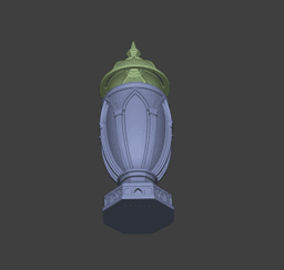 Slim Gothic Urn – Decorative Lidded Vase for Dark Home Decor, Altar Displays & Fantasy Interiors 3d model