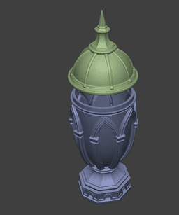 Slim Gothic Urn – Decorative Lidded Vase for Dark Home Decor, Altar Displays & Fantasy Interiors 3d model