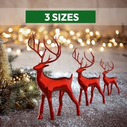 3 pcs. Miniature Deer Family, Christmas Decor Reindeer Set, Nature Lover Gift, Christmas 3d model