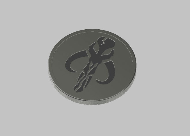 Mandalorian Coin 3d model