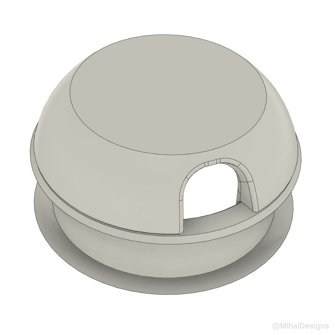 Cable desk grommet 62mm 3d model