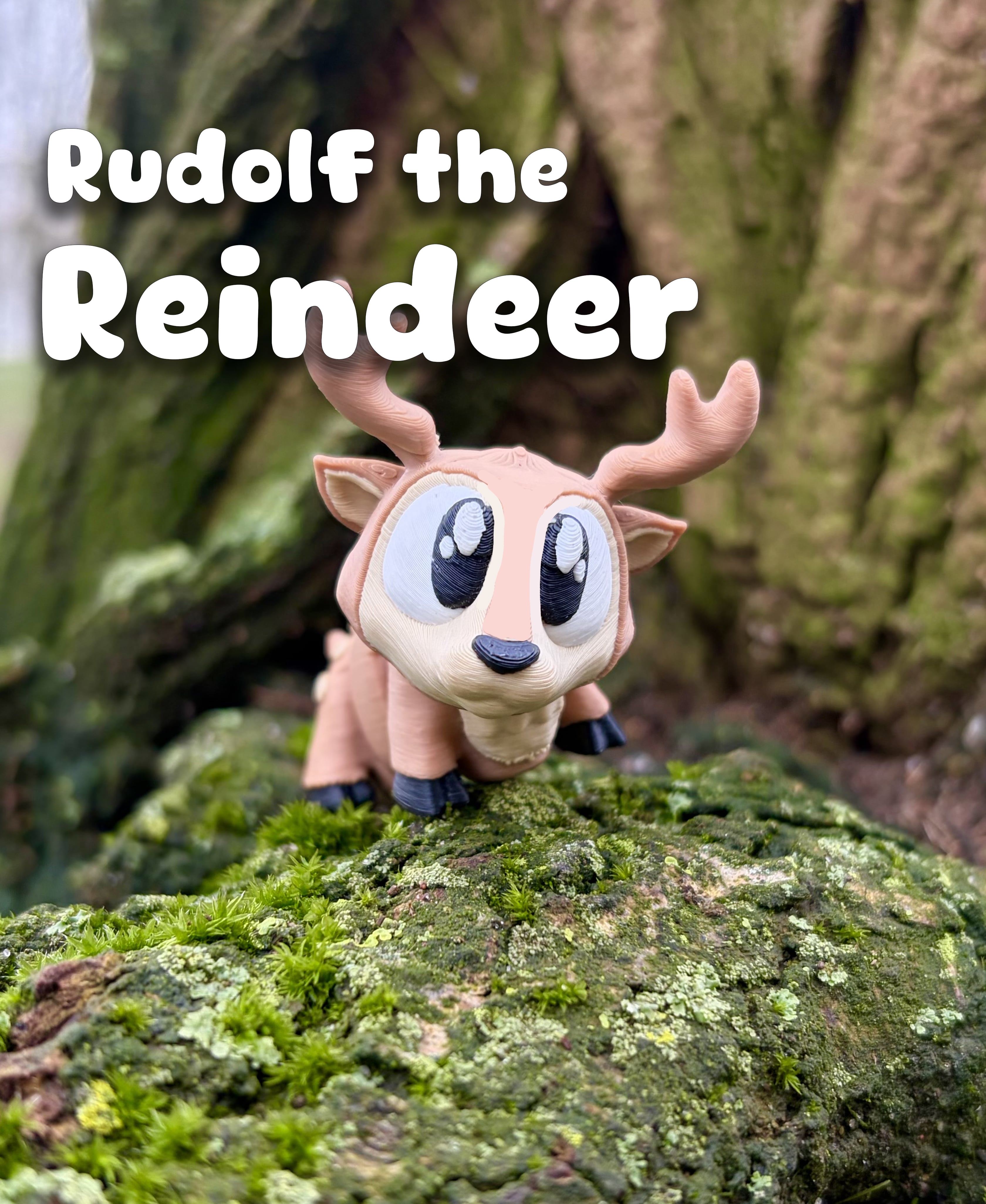 Rudolf the Reindeer – Flexi Fidget Reindeer – 3DPAW 3d model
