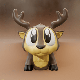 Rudolf the Reindeer – Flexi Fidget Reindeer – 3DPAW 3d model