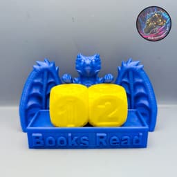 book counting calendar dragons 3d model