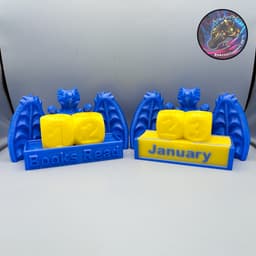 book counting calendar dragons 3d model