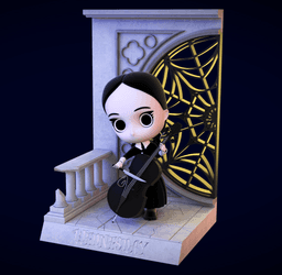 Wednesday Addams diorama 3d model