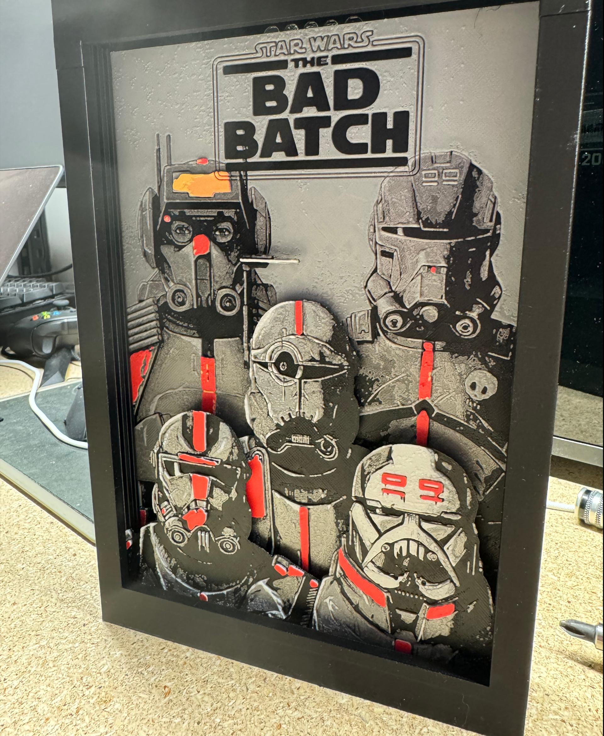 Star Wars The Bad Batch HueForge Box 3d model