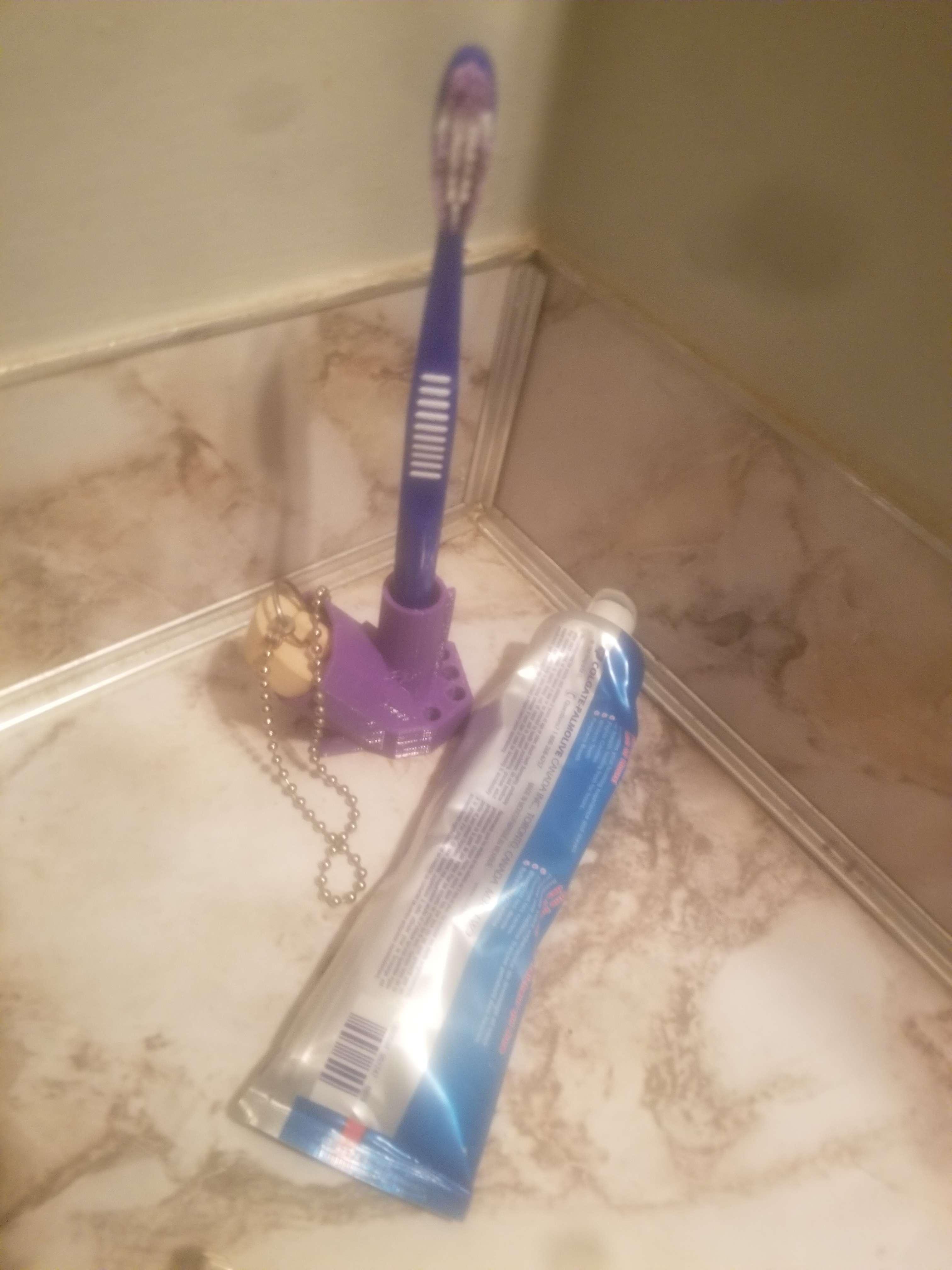 FHW Toothbrush holder with stopper slot 3d model