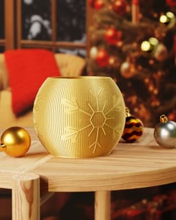 Snowflake Mini Vase & Organizer 3d model