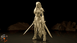 Myra Goldleaf of The Obsidian Circle 3d model