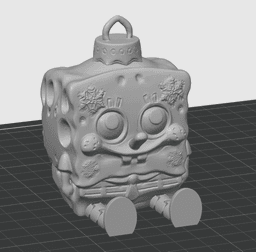 Spongebob Ornament - Cute Christmas Tree Decoration - No Supports 3D Print STL/3MF 3d model