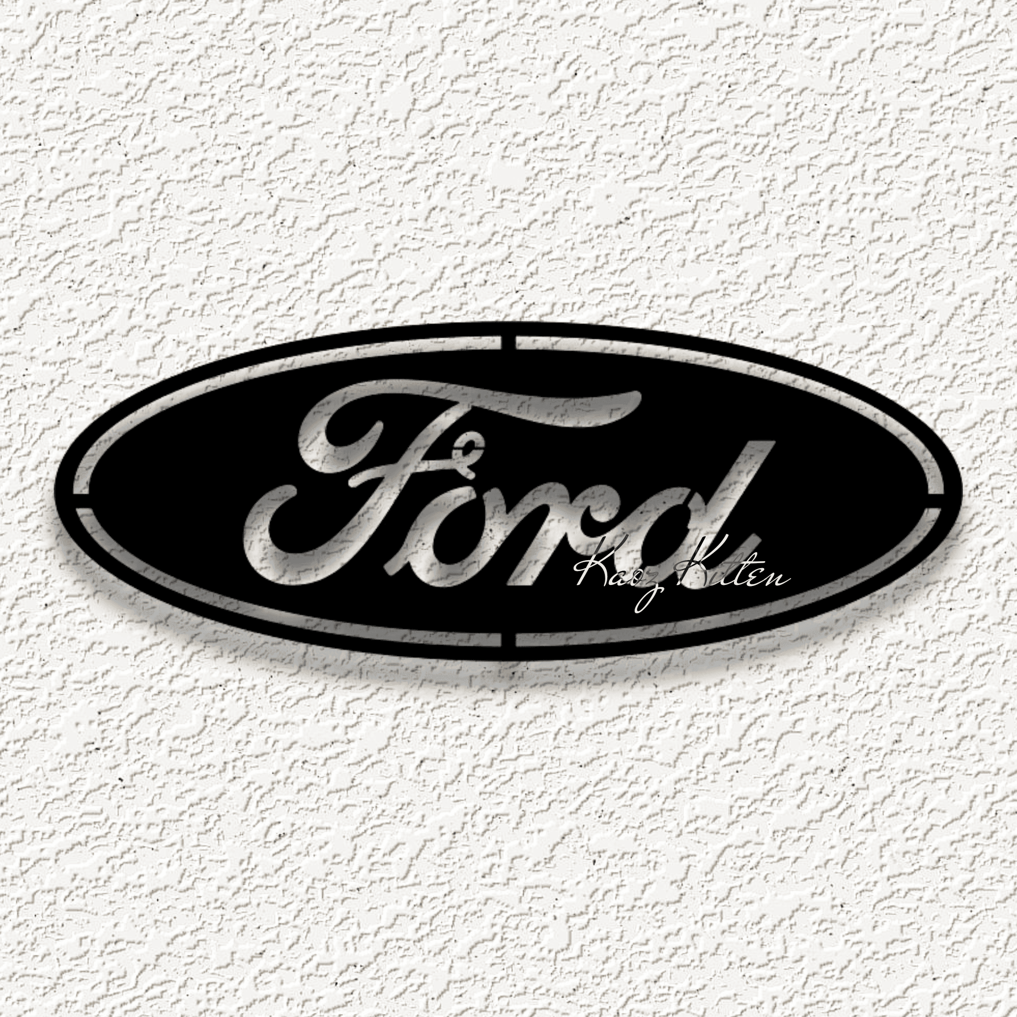 ford emblem logo wall art home decor 3d model