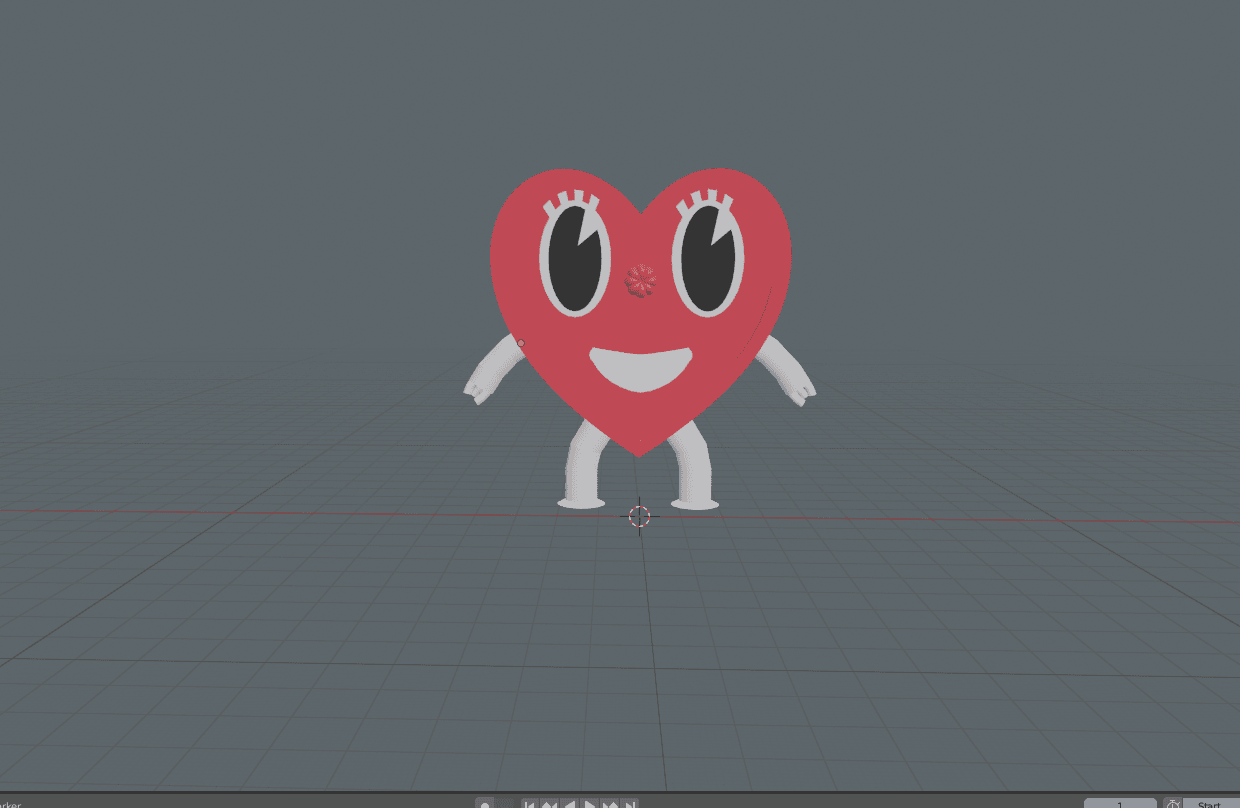 HEART PERSON cute remix box  3d model