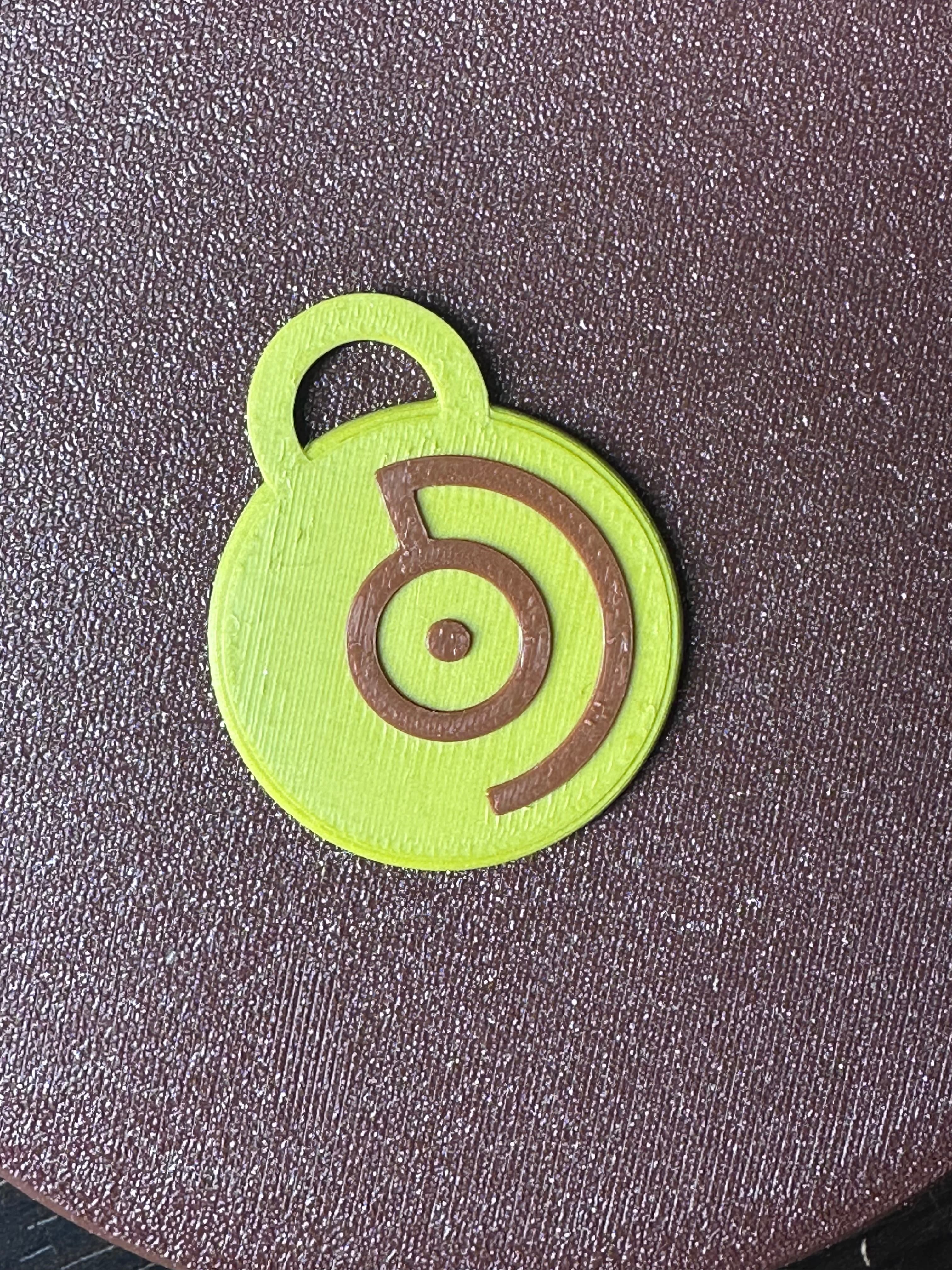 POKEMON UNOWN MMU KEYCHAIN OR BAG PULL “D” 3d model