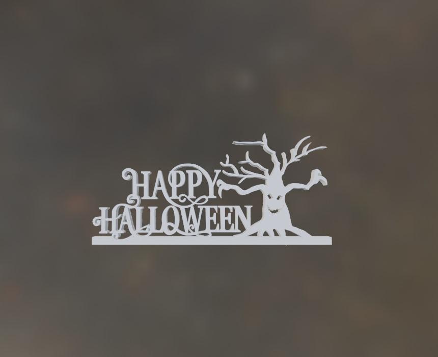 Happy Halloween - haunted tree.stl 3d model