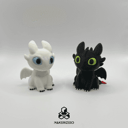 Toothless and Light Fury 3d model