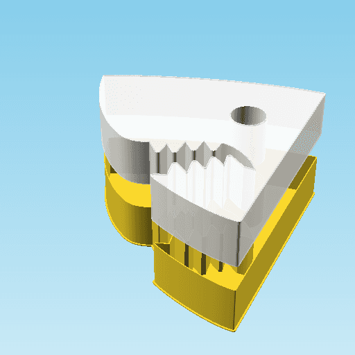 Shark head, nestable box (v2) 3d model