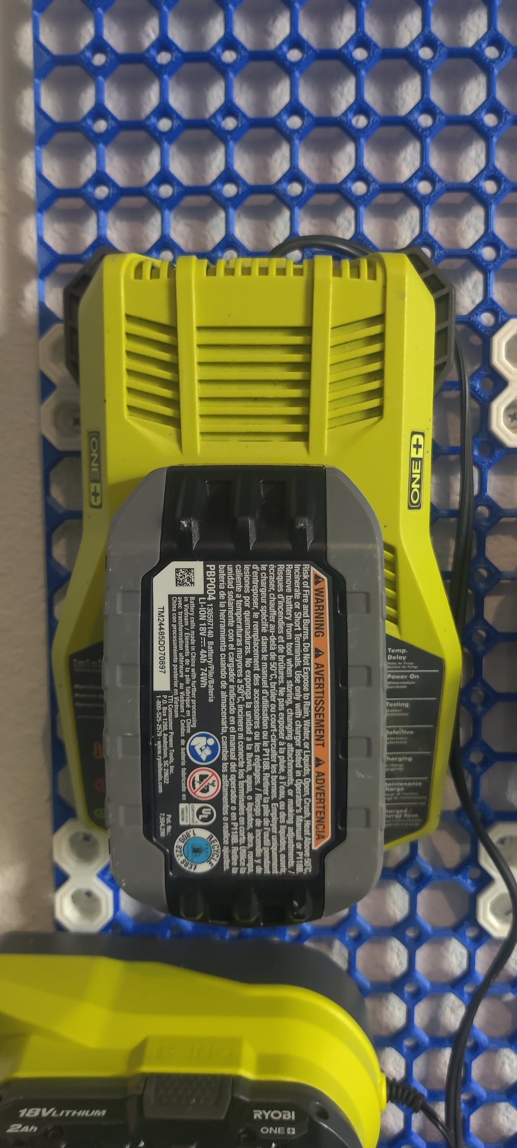 Ryobi P117 Battery Charger Bracket for Multiboard 3d model