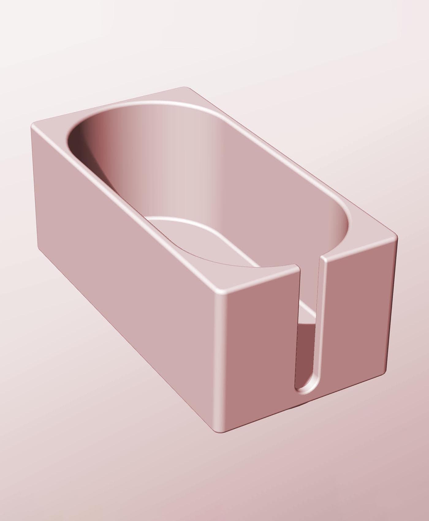 CX68-60-SS Modular stacking slotted container for home decor 3d model