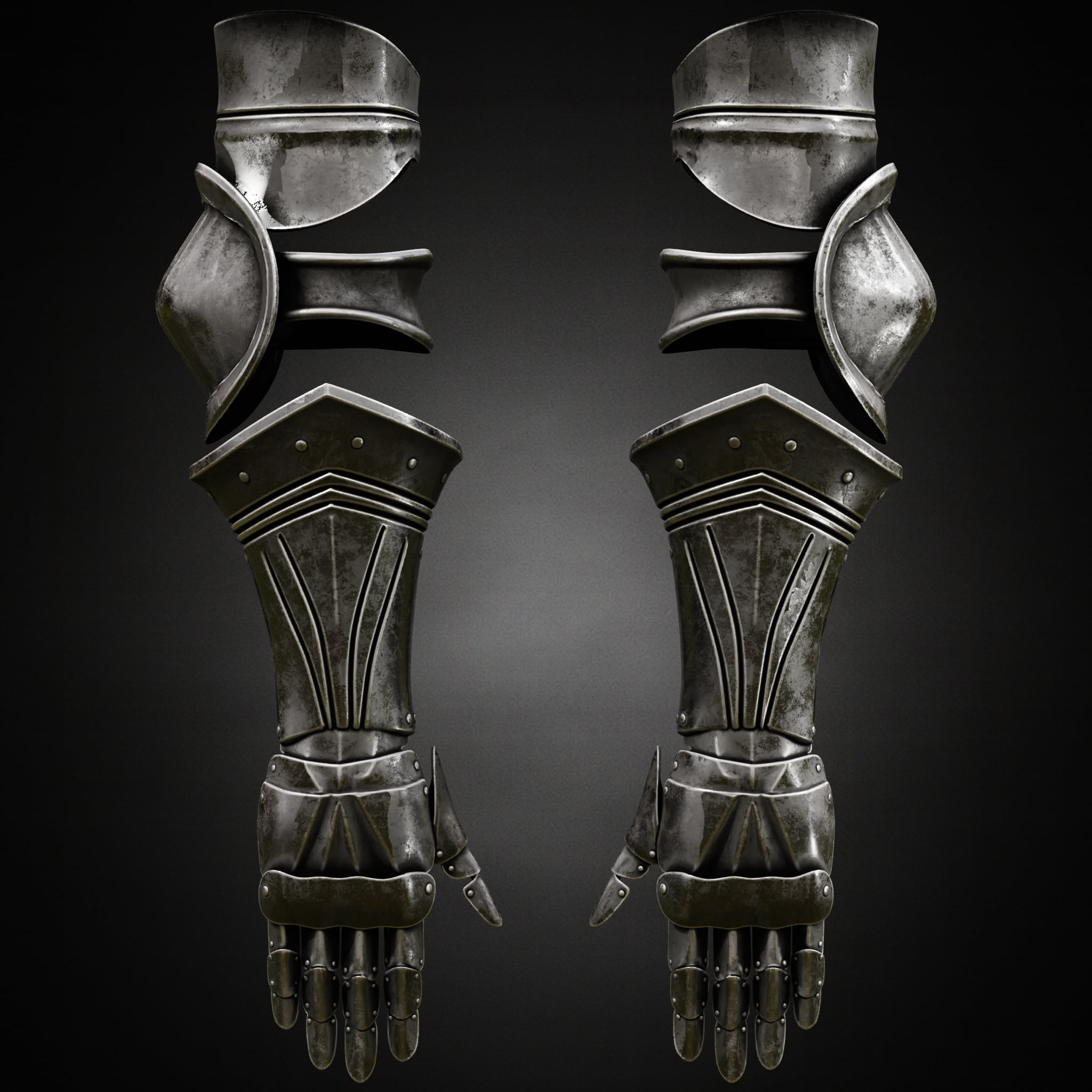 DARK SOULS 3 KNIGHT ARM ARMOR LIFE SIZE COSPLAY – GAUNTLETS & PAULDRON FAN ART STL 3d model