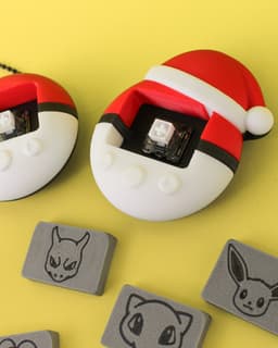 Christmas Pokewalker Clicker and Screen Pack, 3D Fidget Keychain 3d model