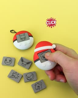 Christmas Pokewalker Clicker and Screen Pack, 3D Fidget Keychain 3d model