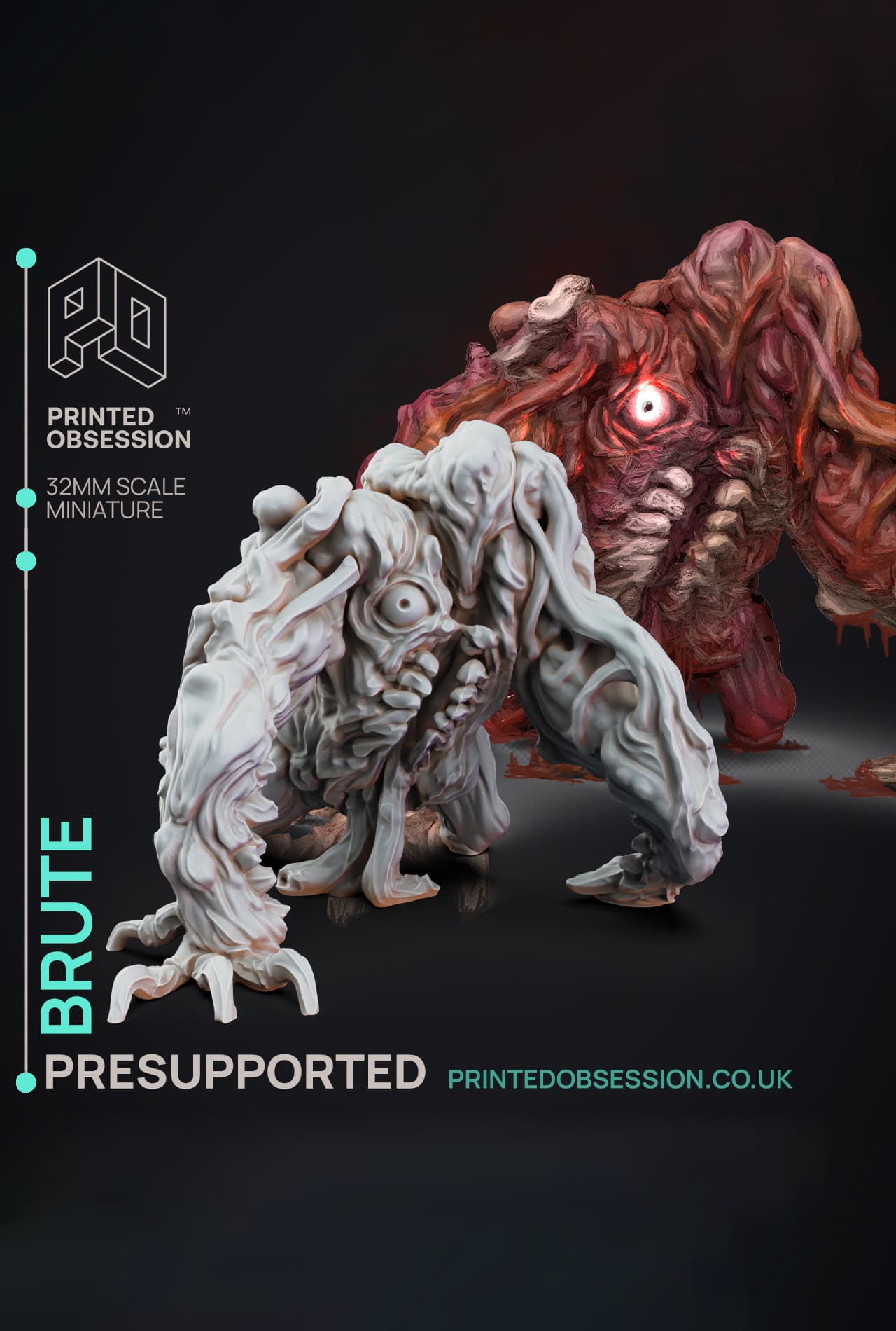 Brute - The MIsts of Change- PRESUPPORTED - Illustrated and Stats - 32mm scale 3d model